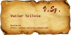 Valler Szilvia névjegykártya